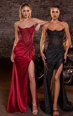 MAVERICK GOWN - CORSET DRESS WITH PLEATED BODICE