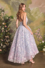 A1485 - Mizza Tea Length Ball Gown - Andrea & Leo