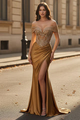 Channing Gown - Fitted Dress with Crystal Bodice
