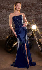 Hayes Gown - Floral Lace Dress With Straight Neckline