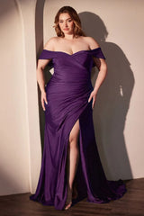 FREYA GOWN - OFF THE SHOULDER STRETCH SPANDEX DRESS