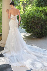 WL065 - Hera Lace Mermaid Gown With Removable Sleeves - Andrea & Leo